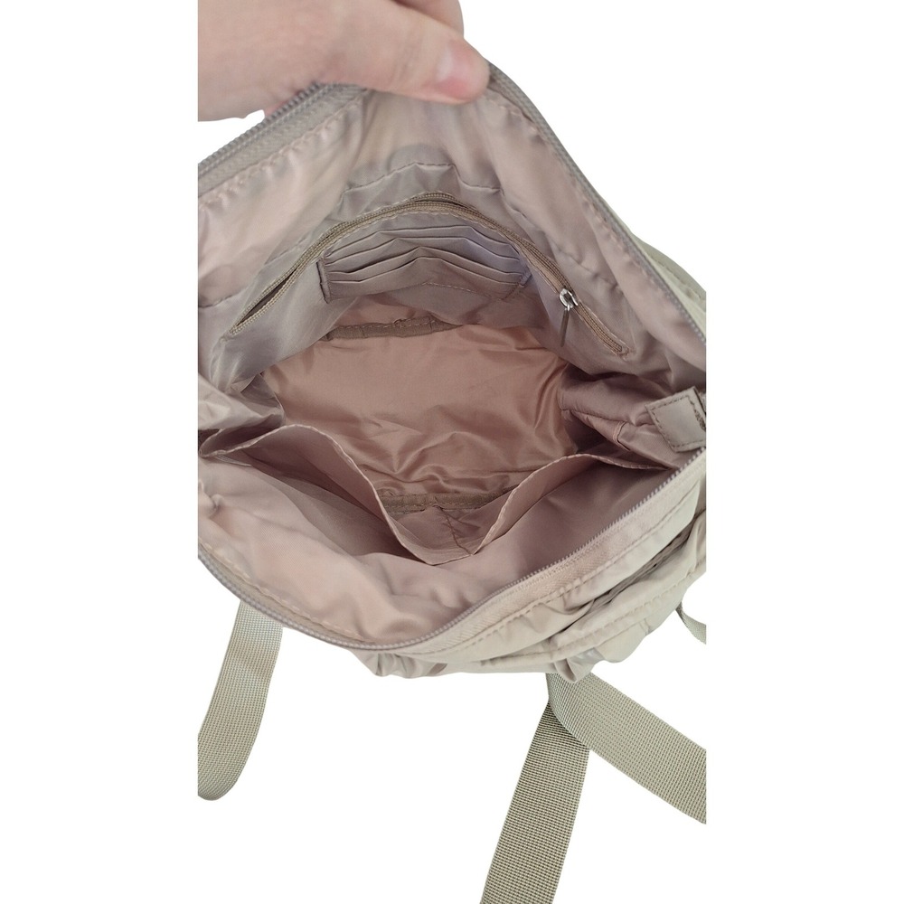 BAGSMART Quilted Travel Crossbody Bag tan color - Picture 9 of 11
